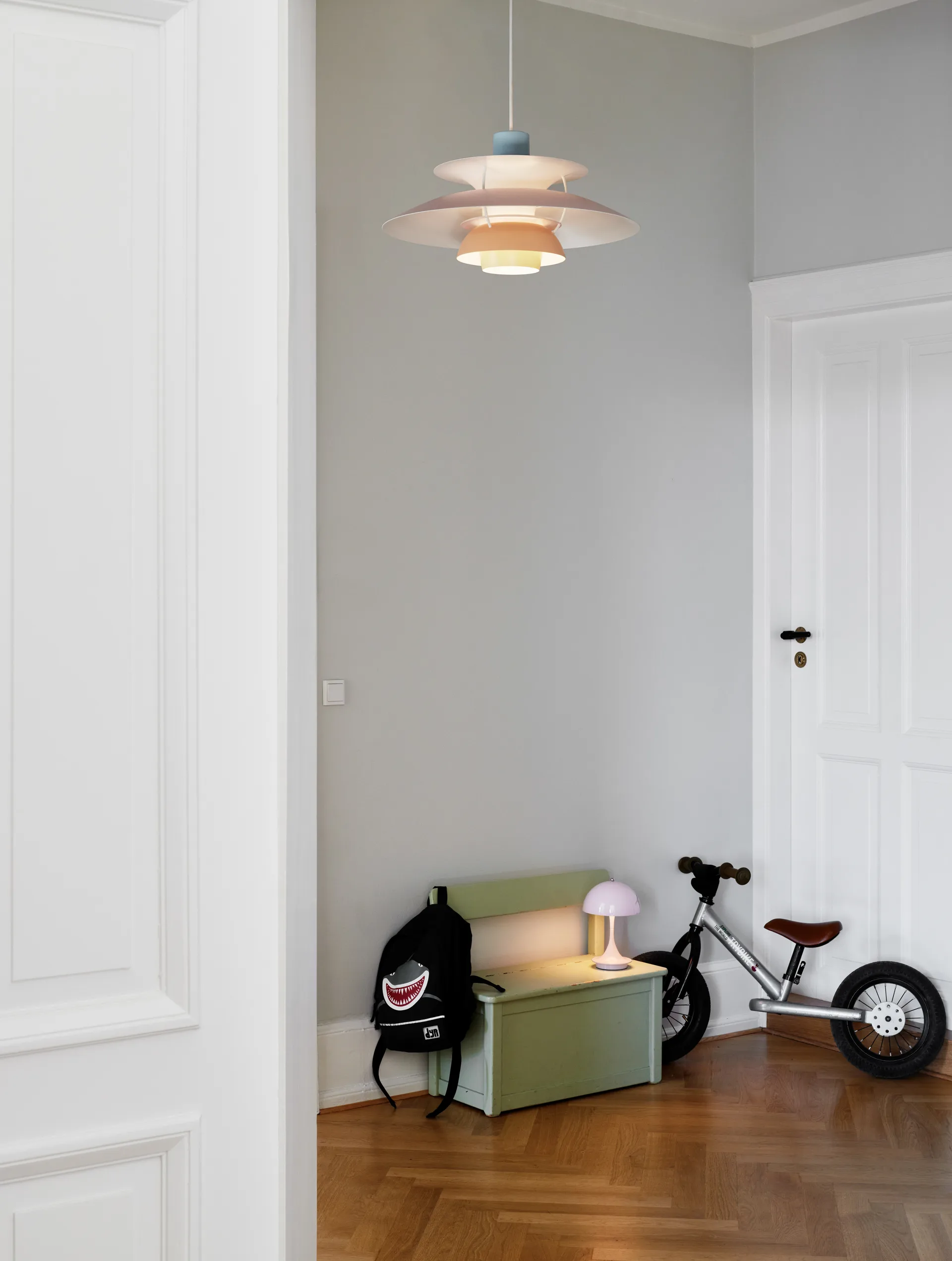PH 5 pendant lamp, Pastel-blue-pink-peach Louis Poulsen