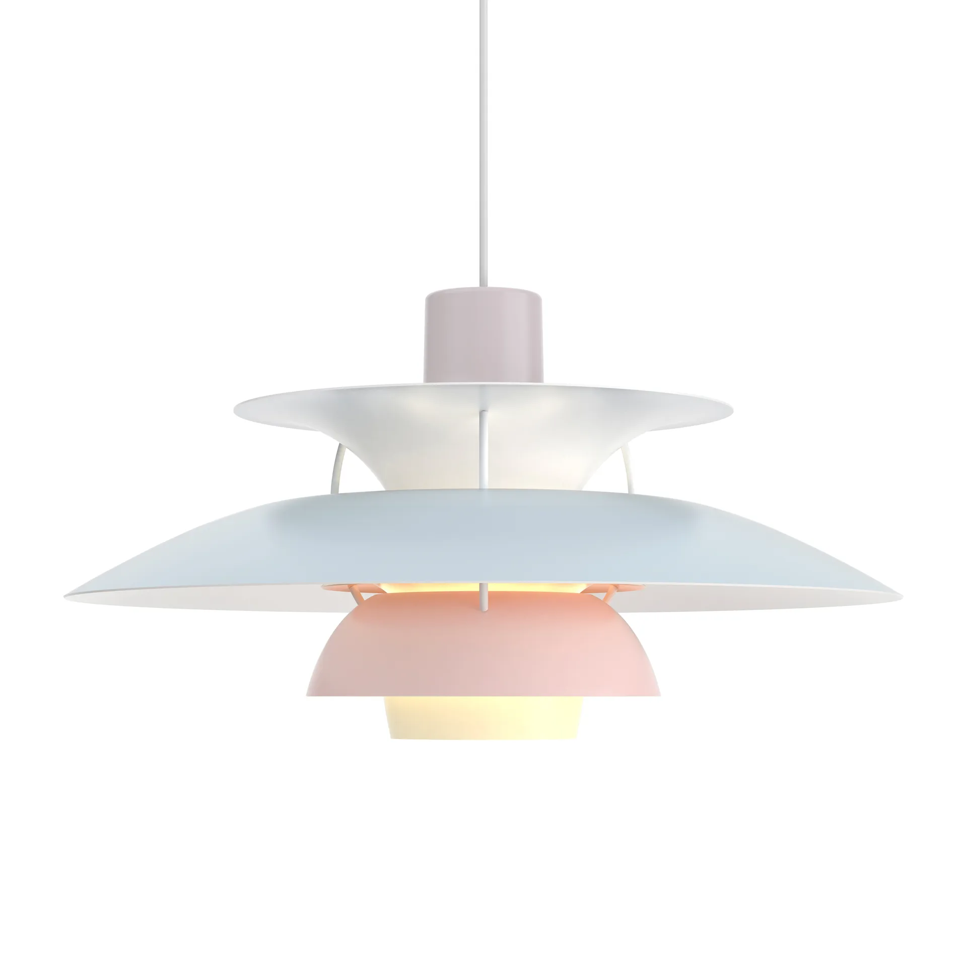 PH 5 pendant lamp, Pastel-oyster grey-blue-pink Louis Poulsen