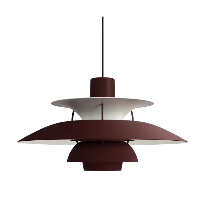 PH 5 pendant light - Ø500, Monochrome Burgundy - Louis Poulsen