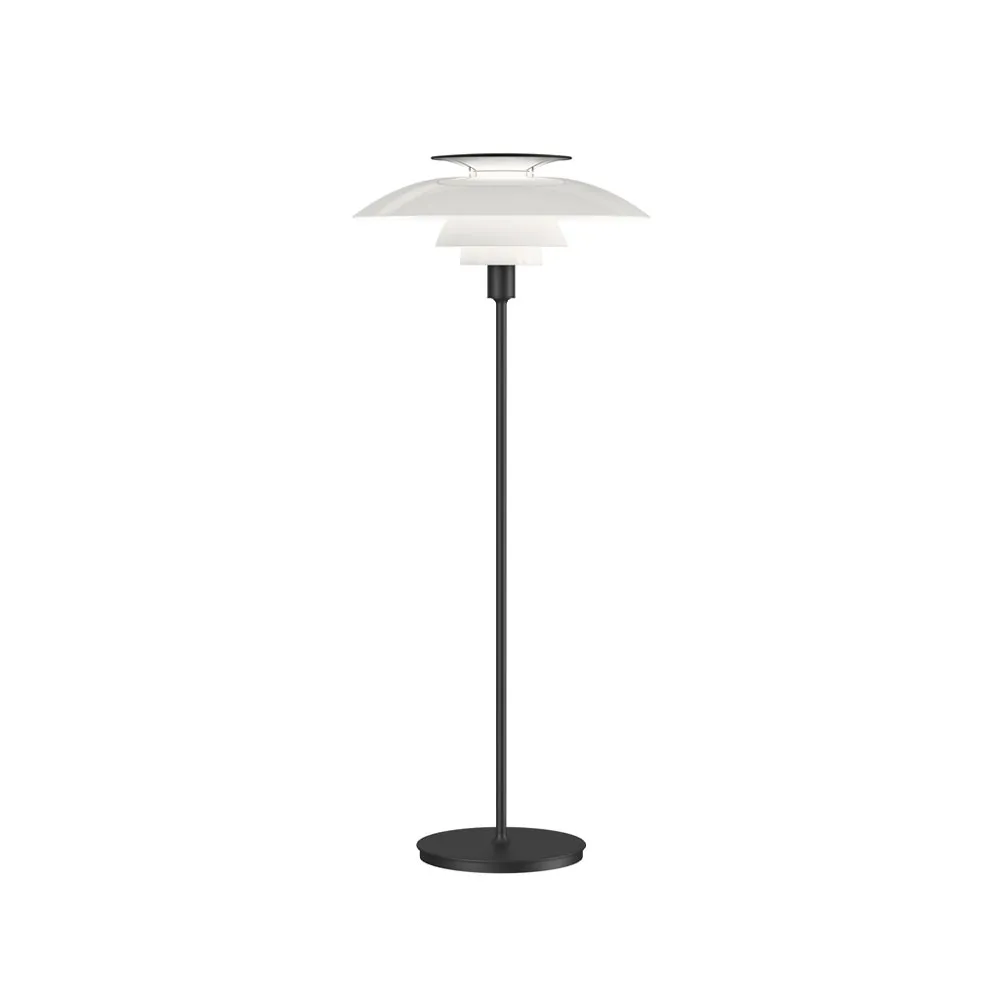 Louis Poulsen PH 80 dimmable floor lamp Black-white opal acrylic