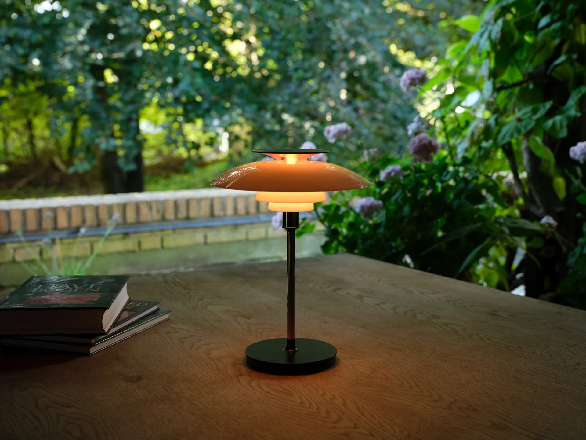 PH 80 portable table lamp, White opal, chrome-plated Louis Poulsen