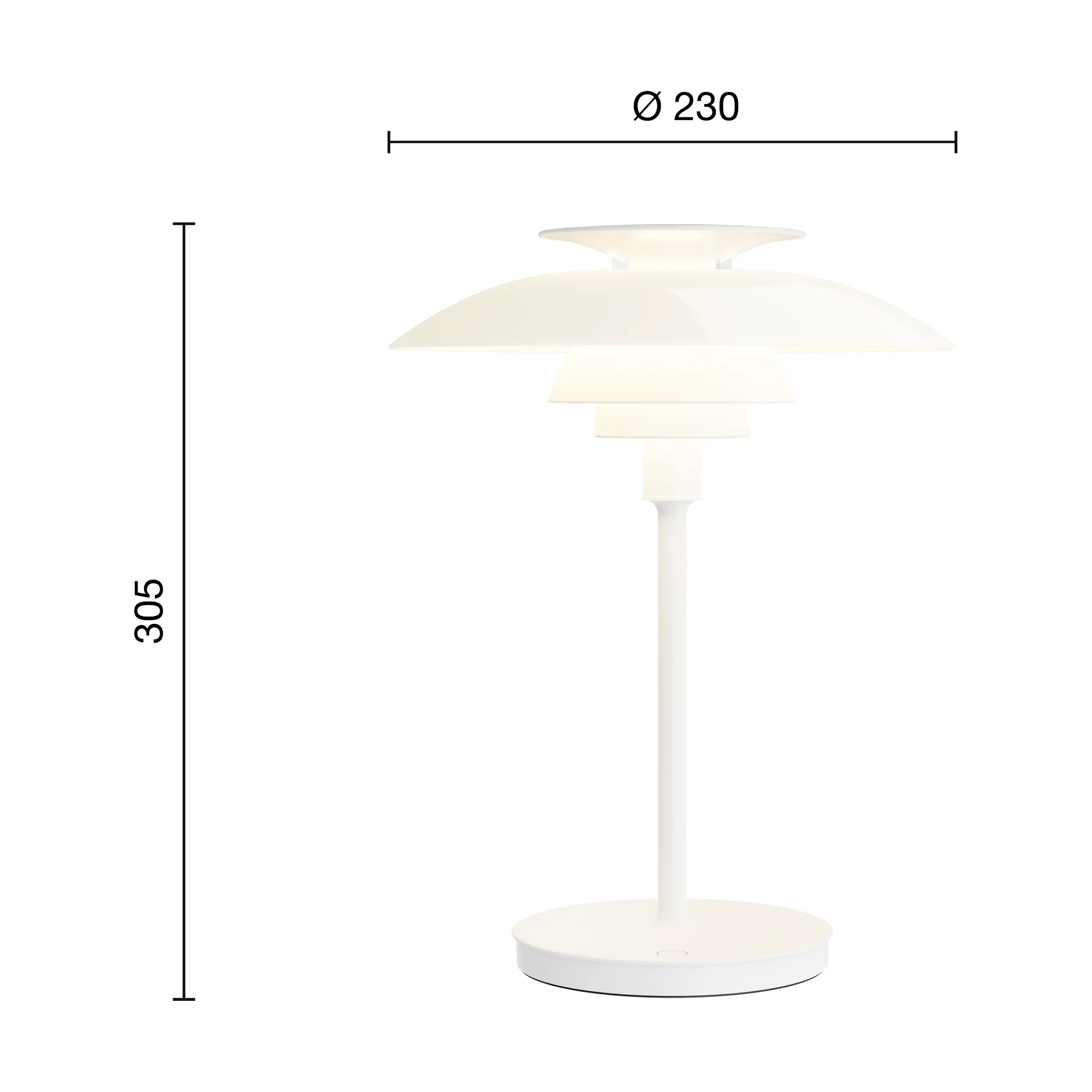 PH 80 portable table lamp, White opal, white Louis Poulsen