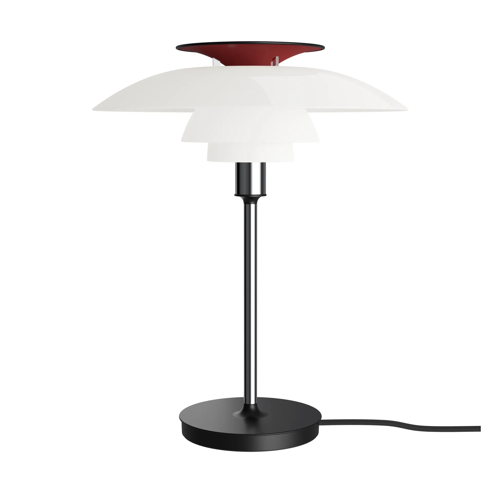 PH 80 table lamp, White opal, chrome-plated Louis Poulsen