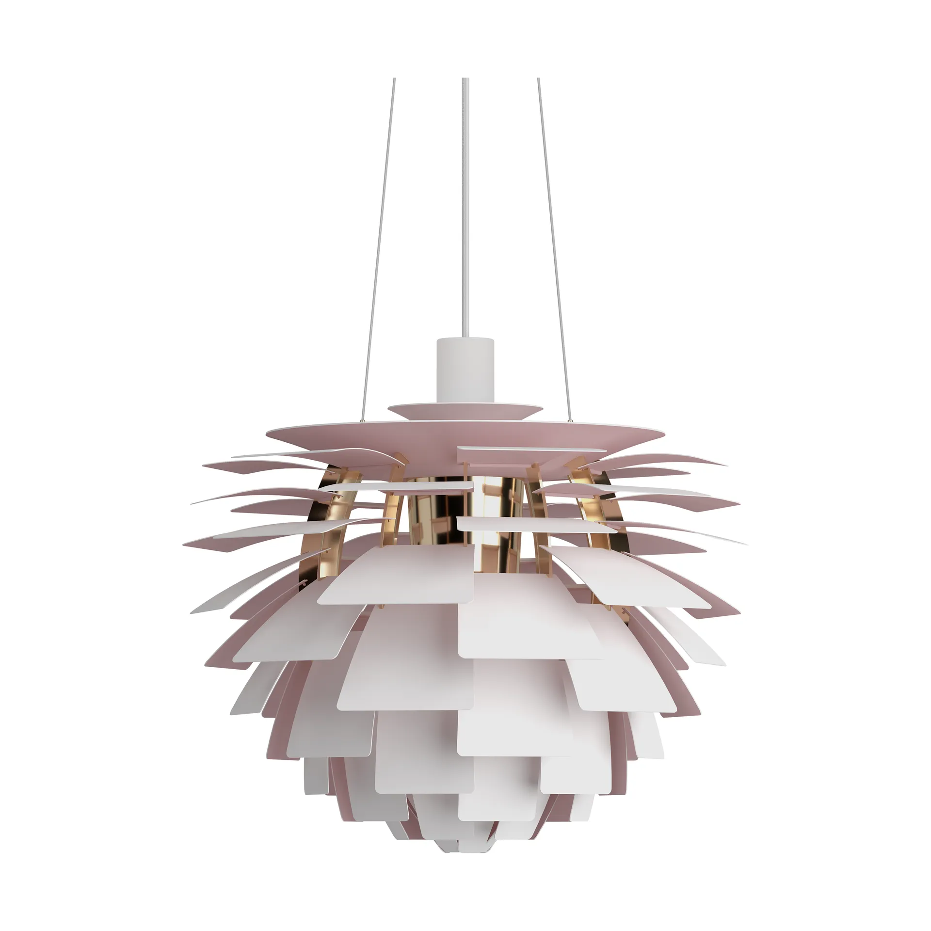 PH Artichoke Anniversary edition pendant lamp, Matte white-pale rose Ø48 cm Louis Poulsen