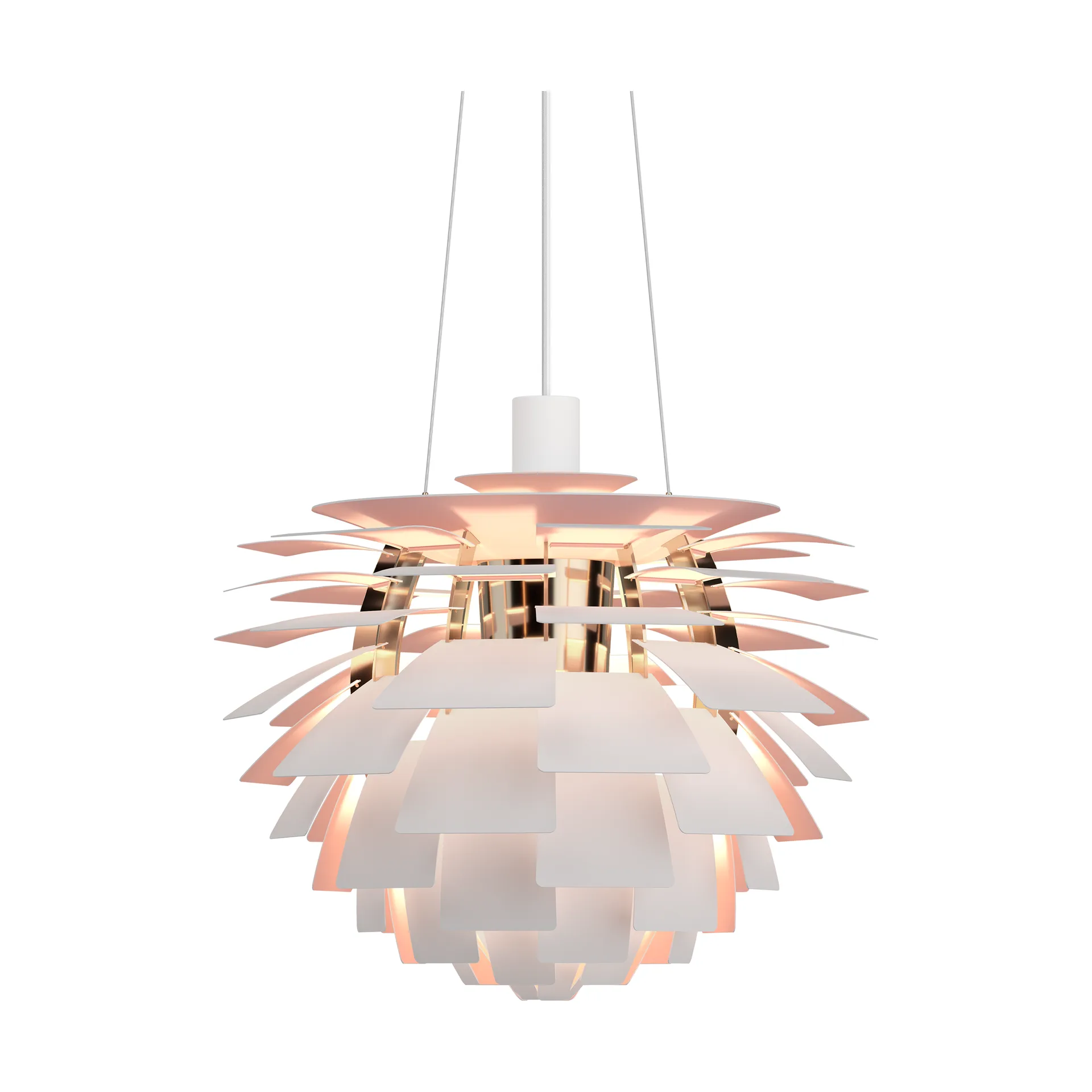 PH Artichoke Anniversary edition pendant lamp, Matte white-pale rose Ø48 cm Louis Poulsen