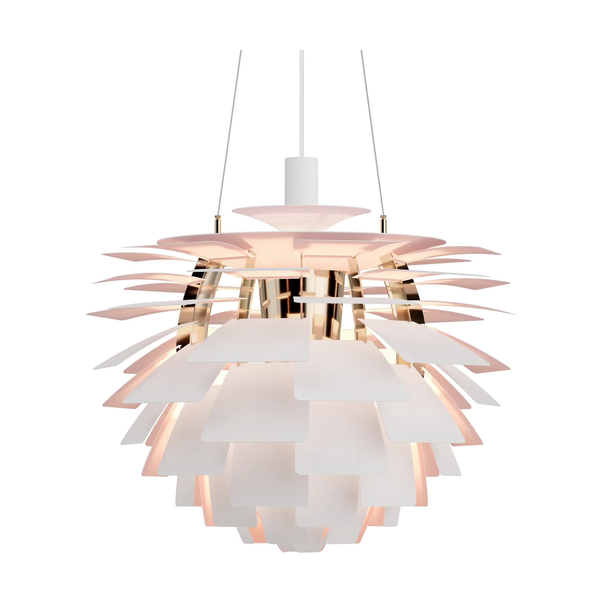 PH Artichoke Anniversary edition pendant lamp, Matte white-pale rose Ø60 cm Louis Poulsen