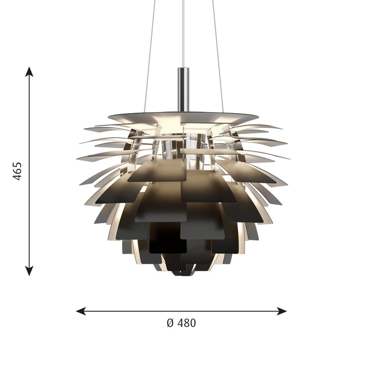 PH Artichoke pendant lamp Ø48 cm - Black - Louis Poulsen