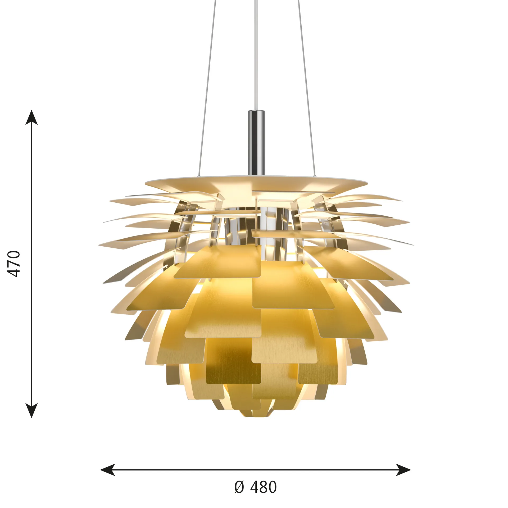 PH Artichoke pendant lamp Ø48 cm, Brass Louis Poulsen