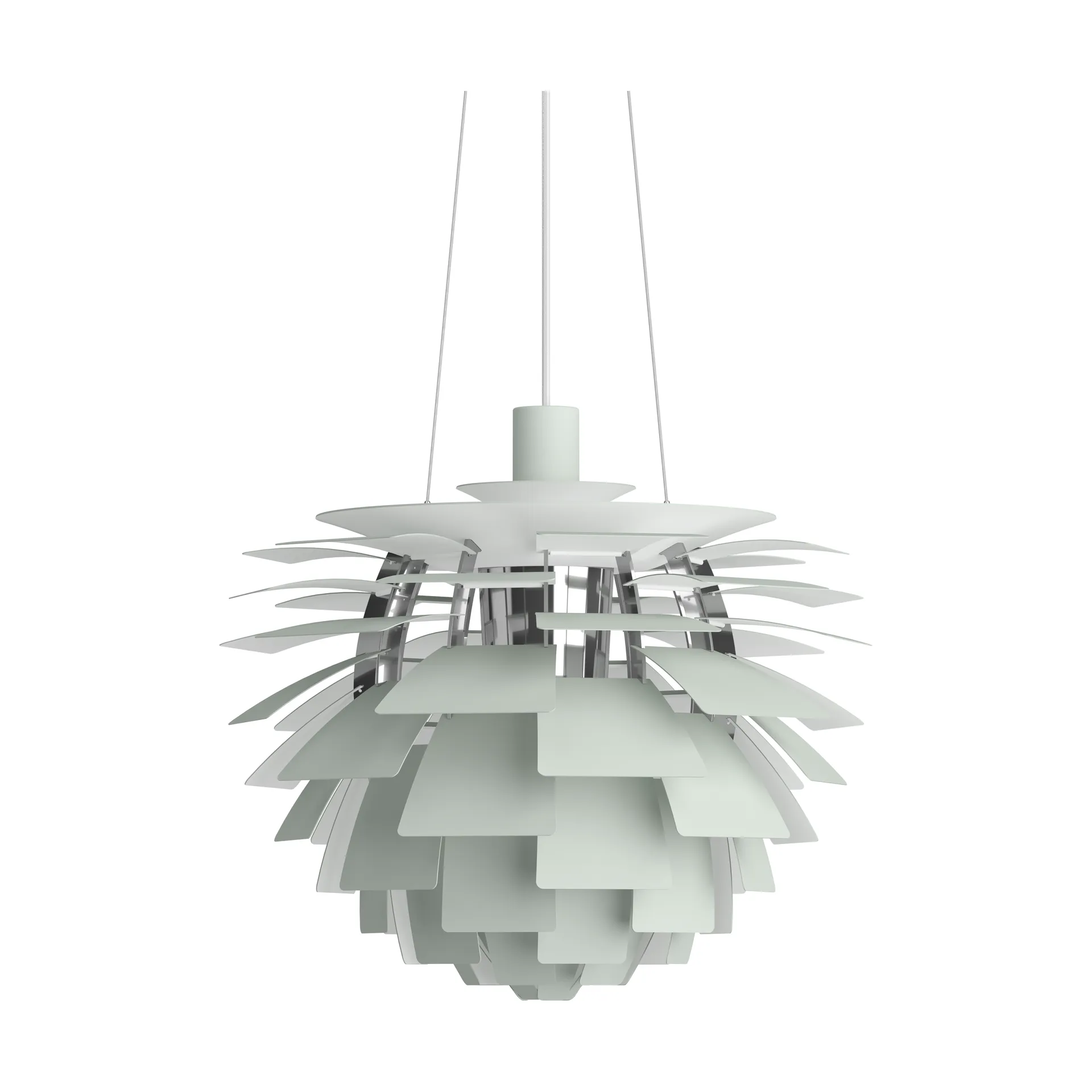 PH Artichoke pendant lamp Ø48 cm, Dusty green-high lustre chrome plated Louis Poulsen