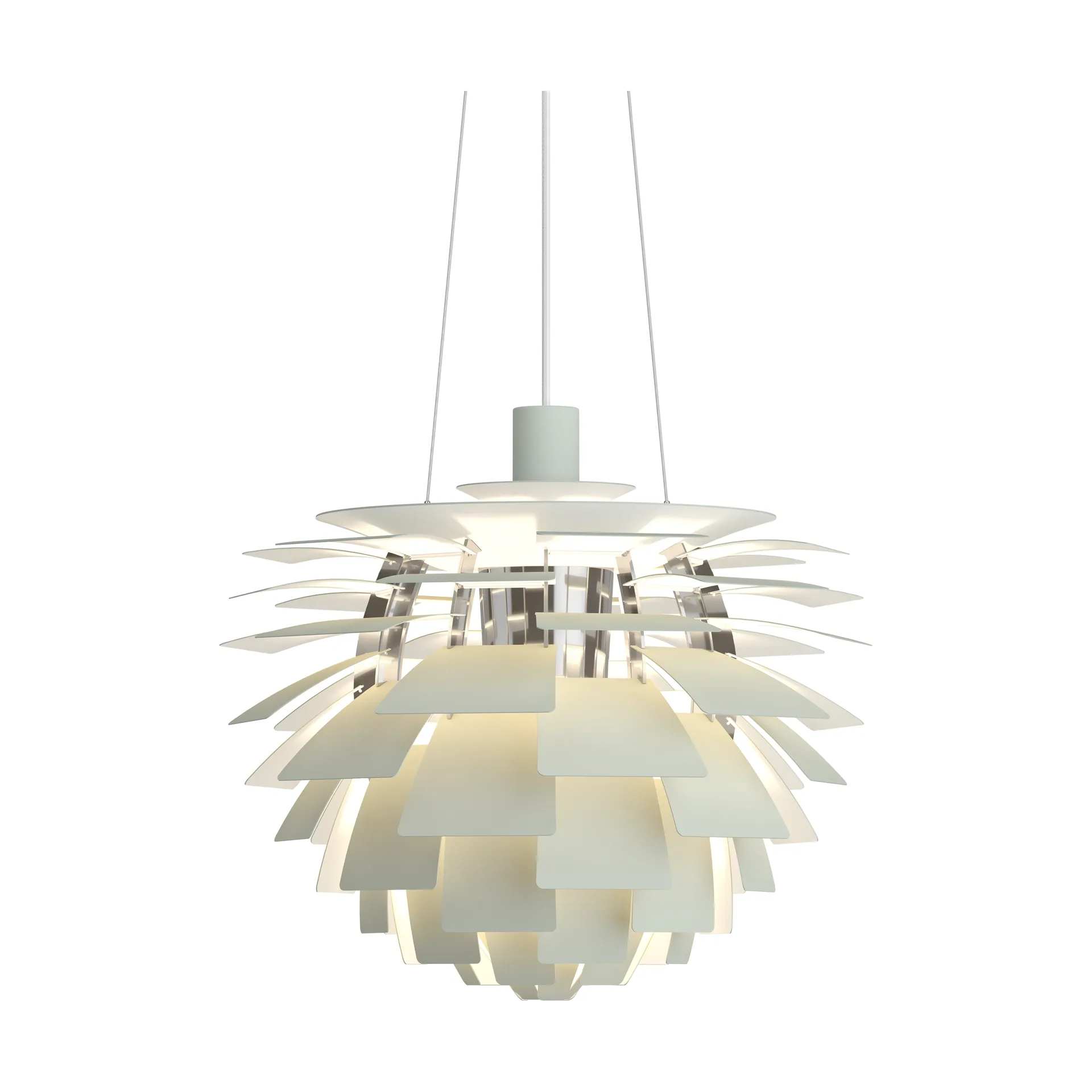 PH Artichoke pendant lamp Ø48 cm, Dusty green-high lustre chrome plated Louis Poulsen