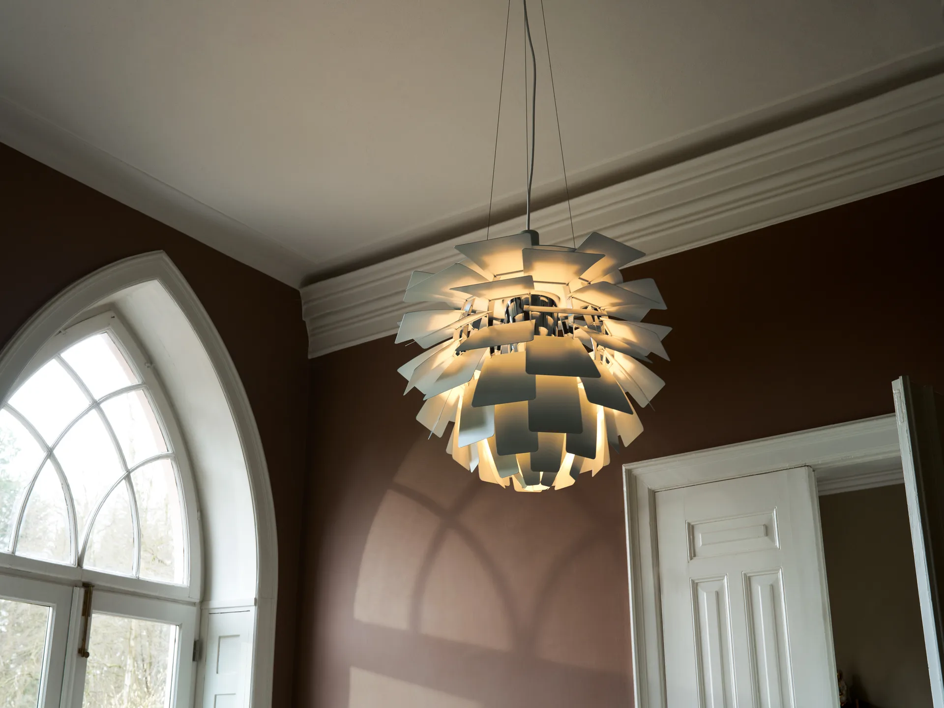 PH Artichoke pendant lamp Ø48 cm, Dusty green-high lustre chrome plated Louis Poulsen