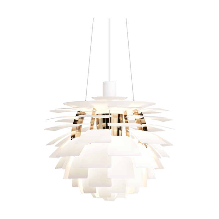 PH Artichoke pendant lamp Ø48 cm, Soft white-brass metallised Louis Poulsen