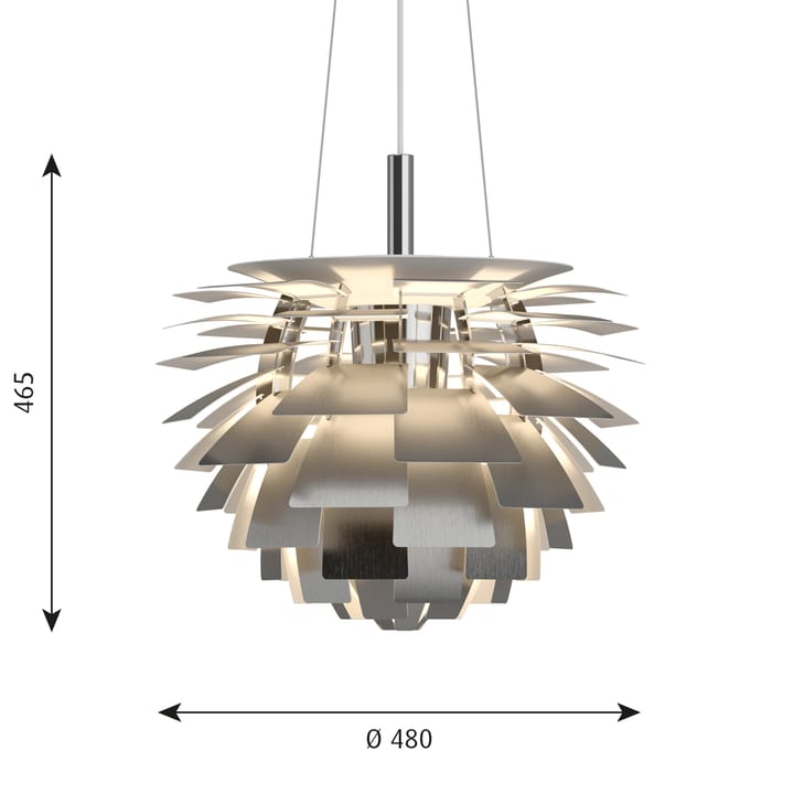 PH Artichoke pendant lamp Ø48 cm - Stainless steel - Louis Poulsen