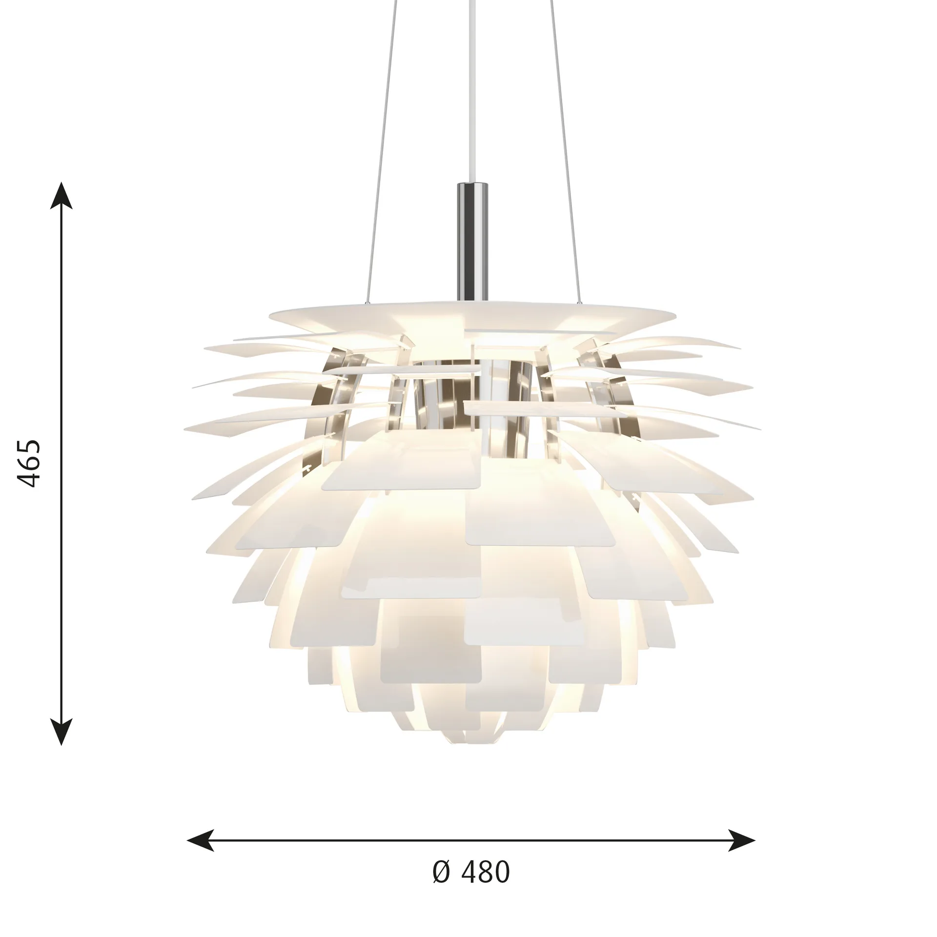 PH Artichoke pendant lamp Ø48 cm, White Louis Poulsen