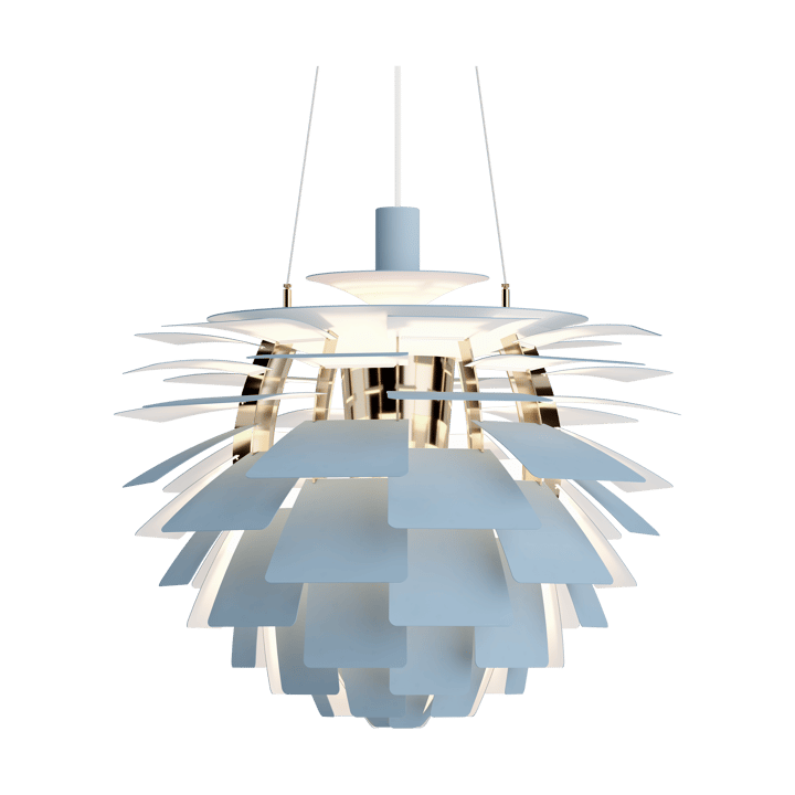 PH Artichoke pendant lamp Ø60 cm, Dusty blue-brass metallised Louis Poulsen