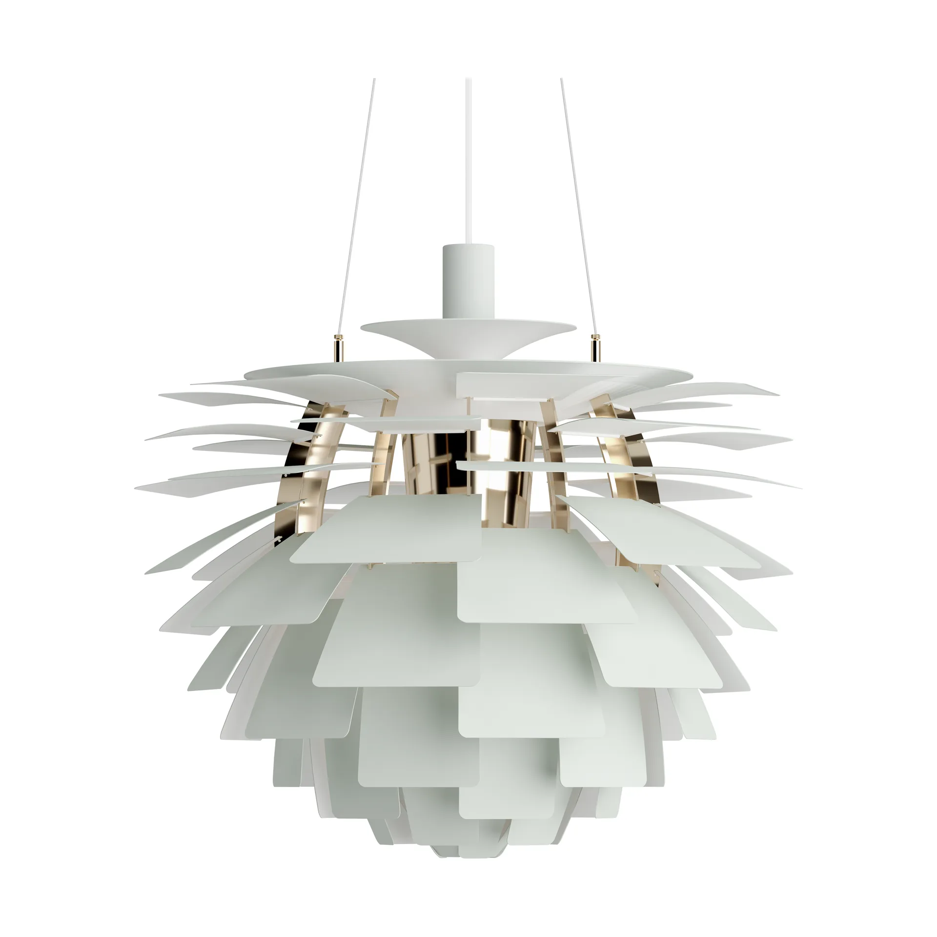 PH Artichoke pendant lamp Ø60 cm, Dusty green-brass metallised Louis Poulsen