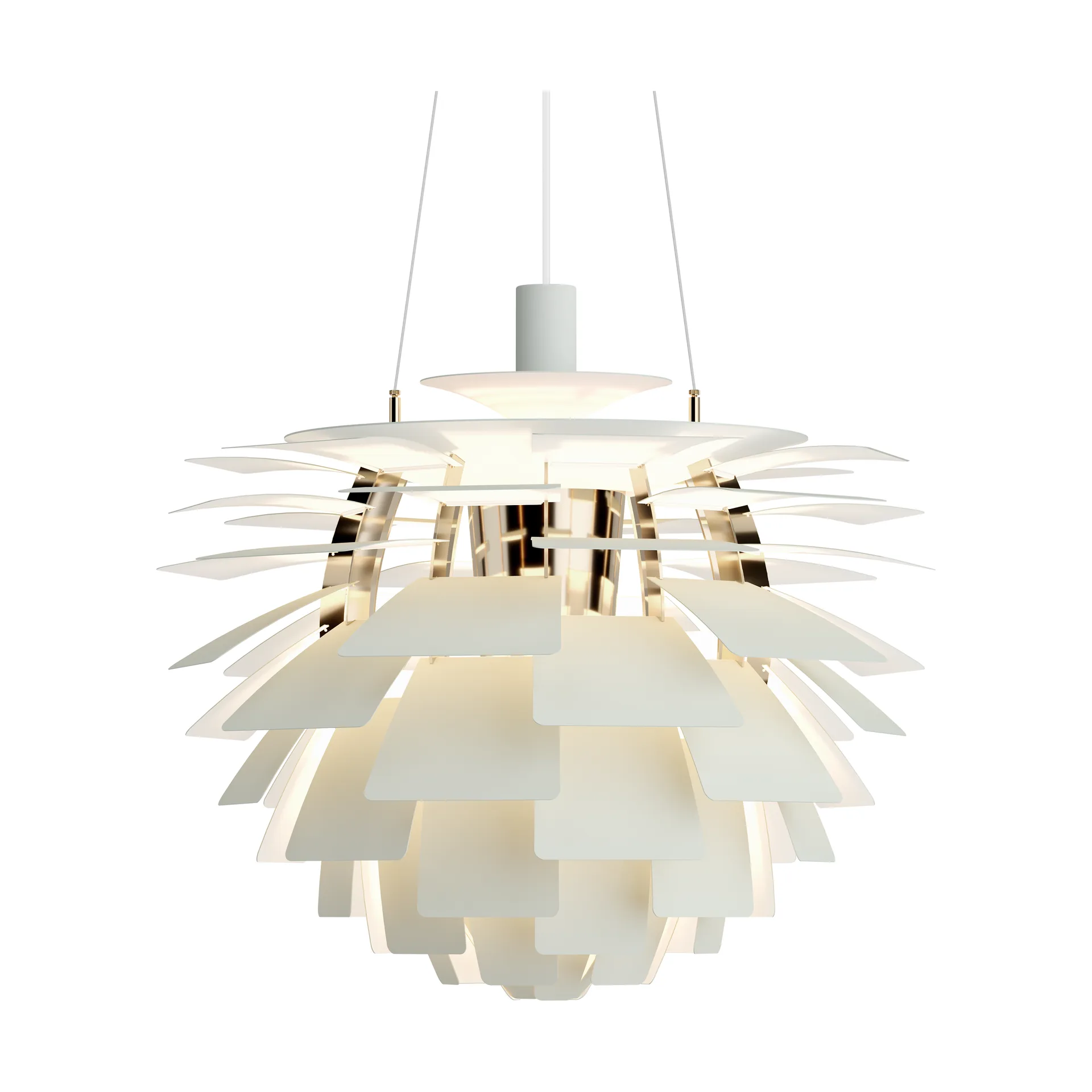 PH Artichoke pendant lamp Ø60 cm, Dusty green-brass metallised Louis Poulsen