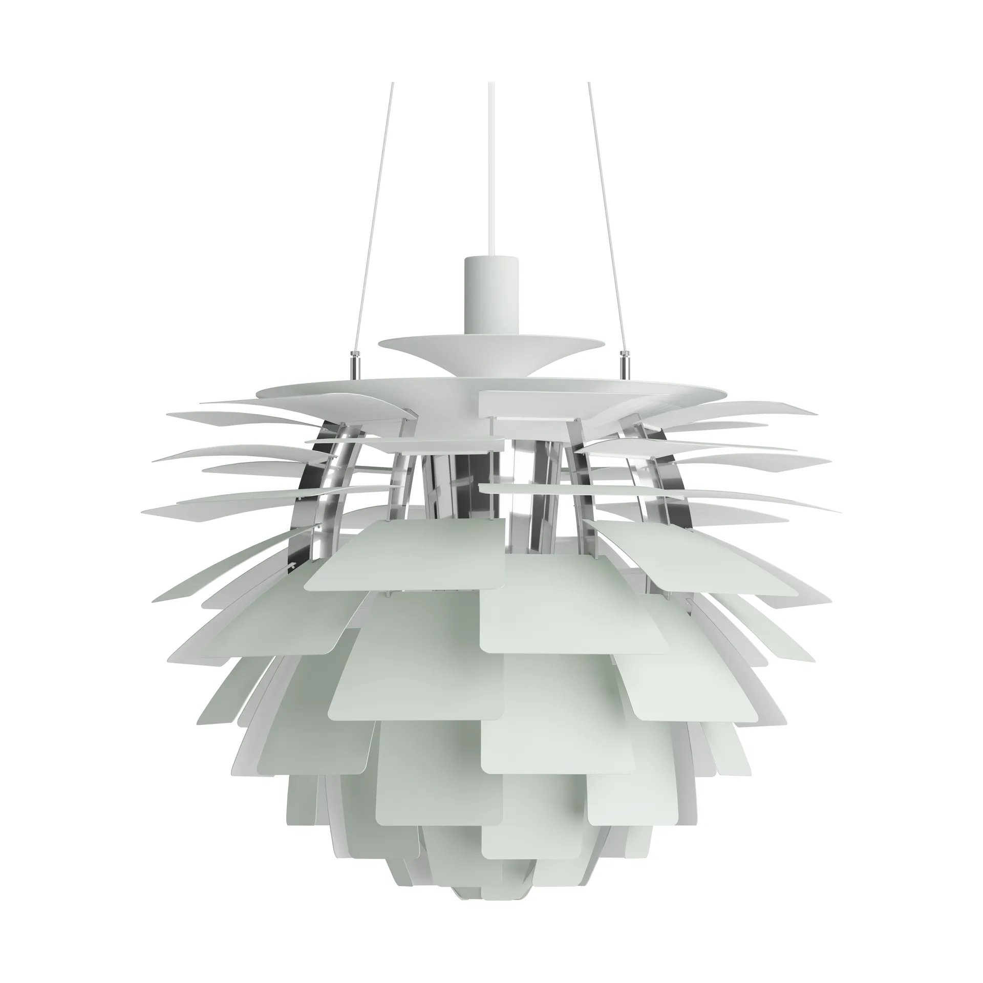 PH Artichoke pendant lamp Ø60 cm, Dusty green-high lustre chrome plated Louis Poulsen