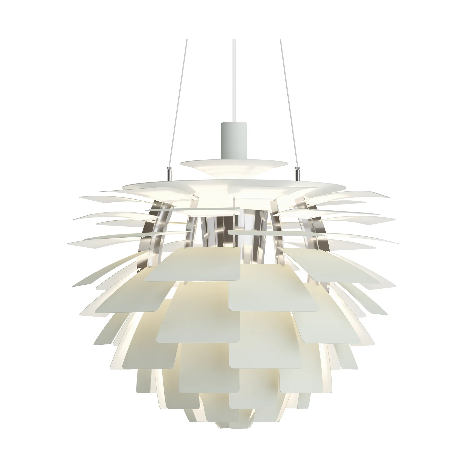 PH Artichoke pendant lamp Ø60 cm, Dusty green-high lustre chrome plated Louis Poulsen