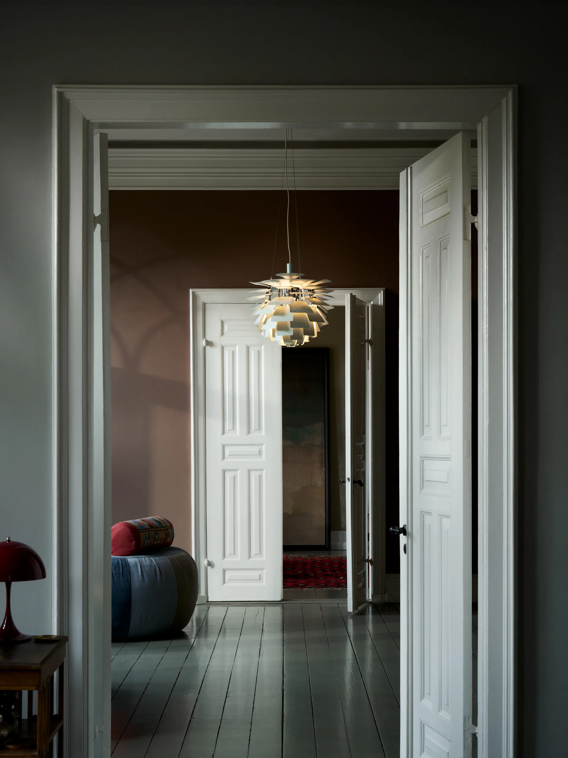 PH Artichoke pendant lamp Ø60 cm, Dusty green-high lustre chrome plated Louis Poulsen