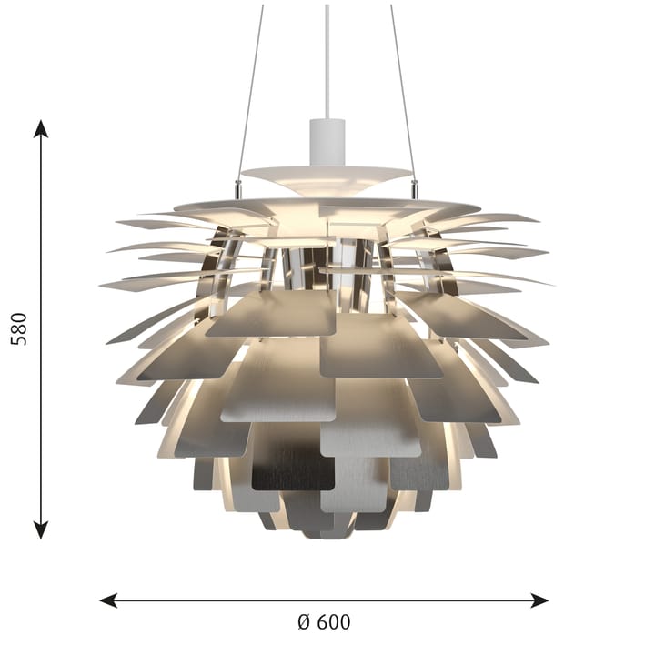 PH Artichoke pendant lamp Ø60 cm - Stainless steel - Louis Poulsen