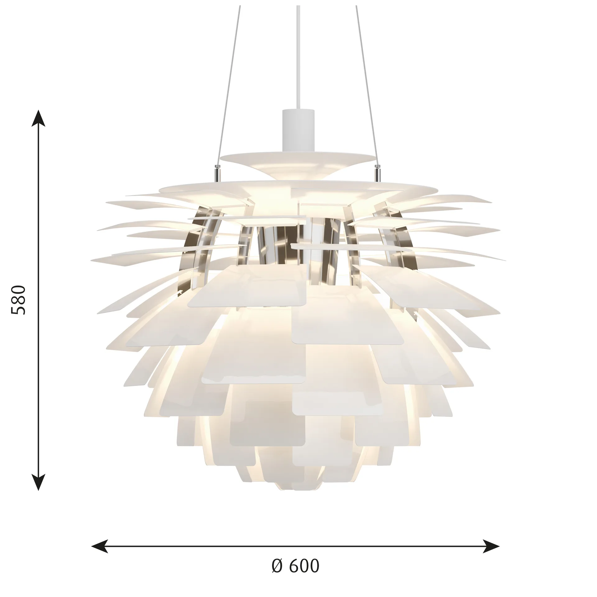 PH Artichoke pendant lamp Ø60 cm, White Louis Poulsen