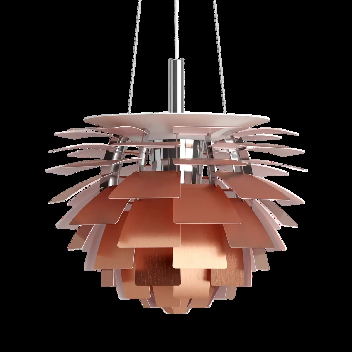 Louis Poulsen PH Artichoke pendant lamp E27 5,5 m cord Copper, Ø72 cm