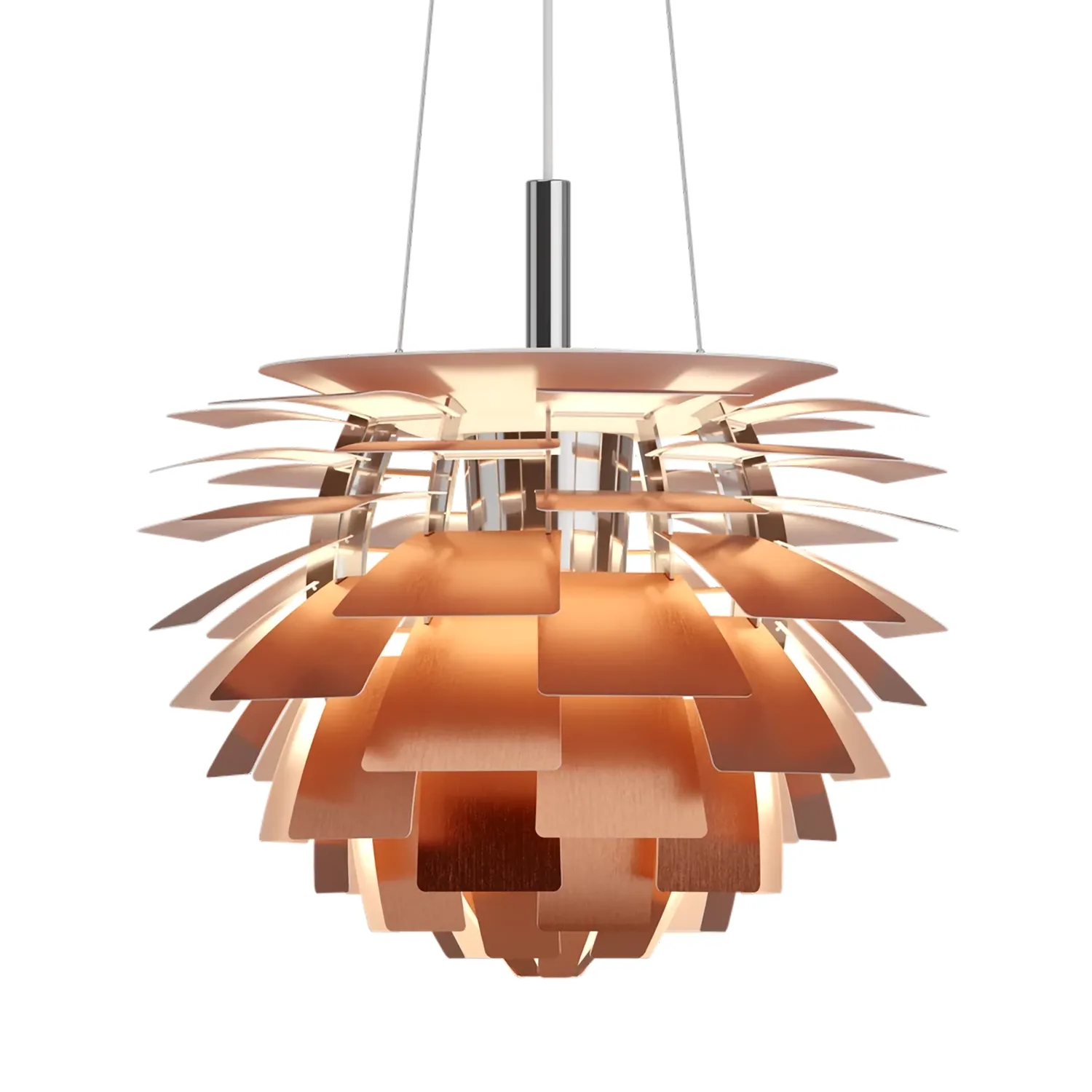 PH Artichoke pendant lamp E27 5,5 m cord, Copper, Ø72 cm Louis Poulsen