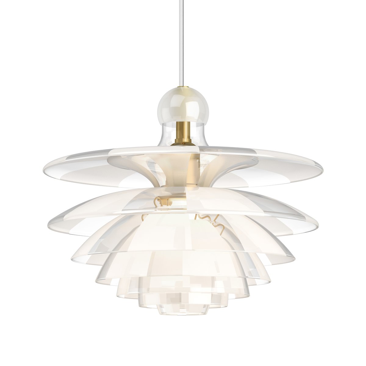 Louis Poulsen PH Septima pendant lamp o50 cm Glass | Scandinavian Design | Pendant lamps | Transparent