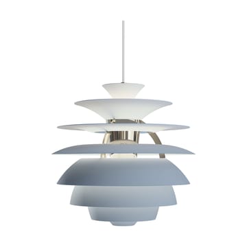 PH Snowball pendant lamp - Dusty blue-chrome - Louis Poulsen