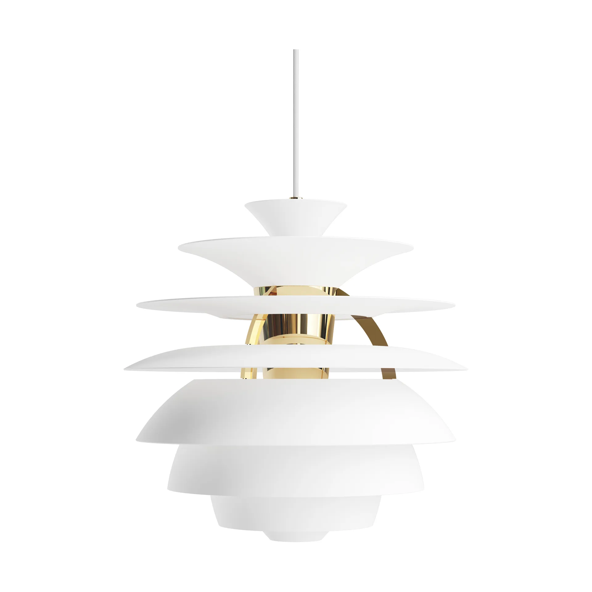 PH Snowball pendant lamp, Soft white-brass Louis Poulsen