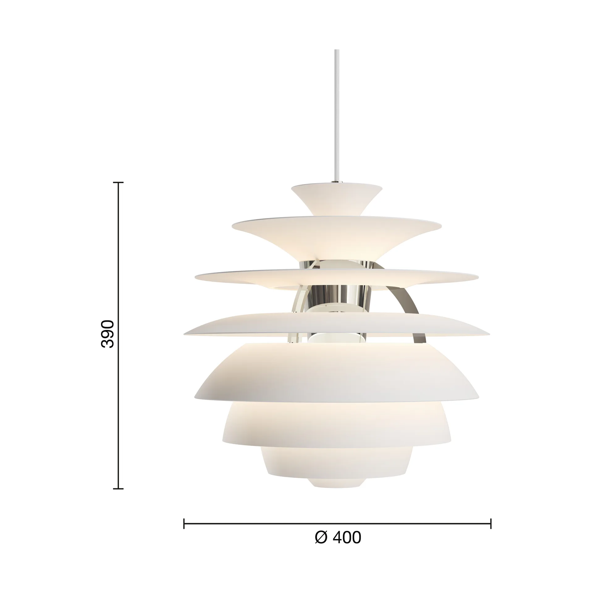 PH Snowball pendant lamp, Soft white-brass Louis Poulsen