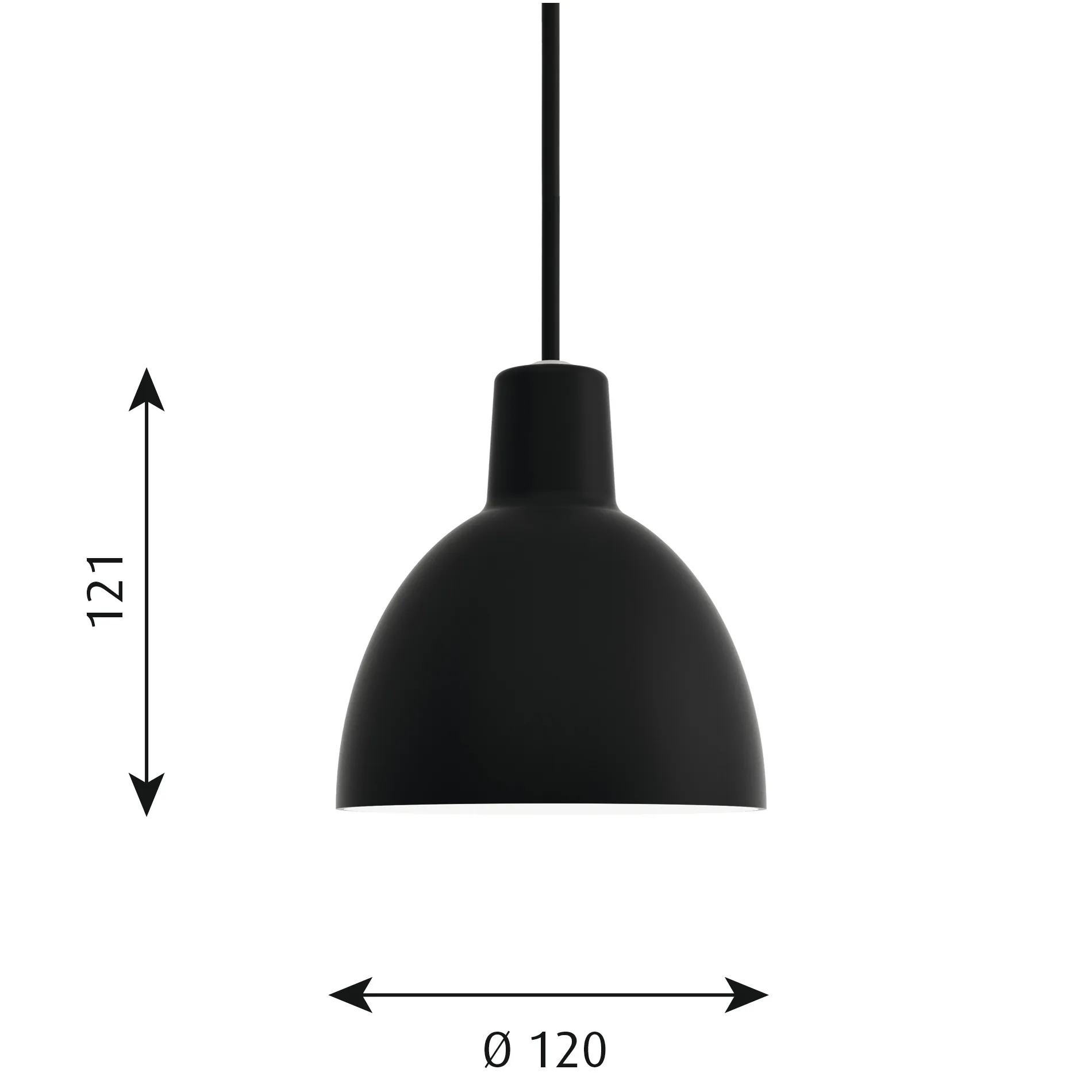 Toldbod 120 pendant lamp, Black Louis Poulsen