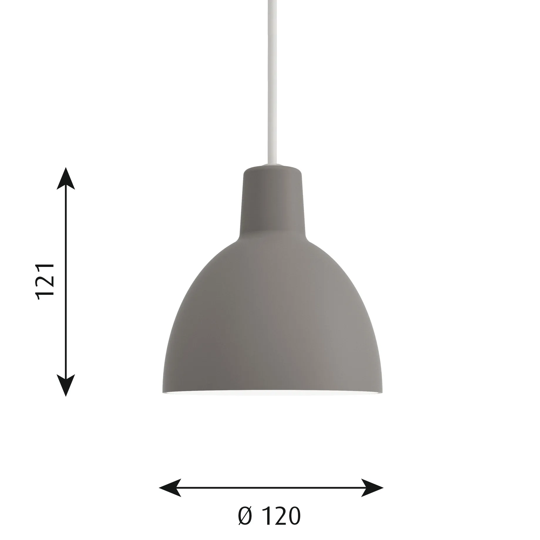Toldbod 120 pendant lamp, Light grey Louis Poulsen