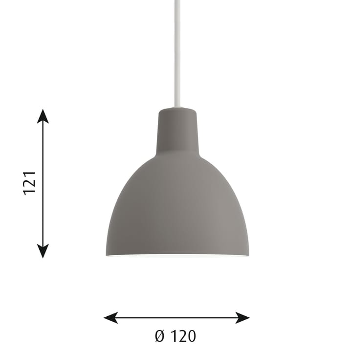 Toldbod 120 pendant lamp, Light grey Louis Poulsen