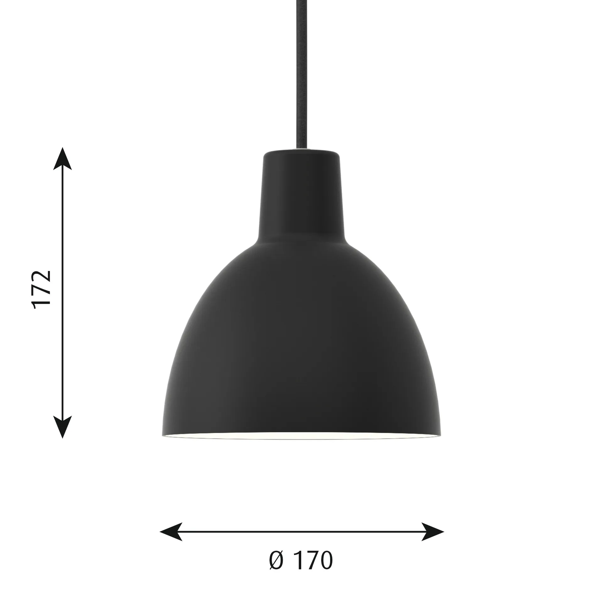 Toldbod 170 pendant lamp, Black Louis Poulsen