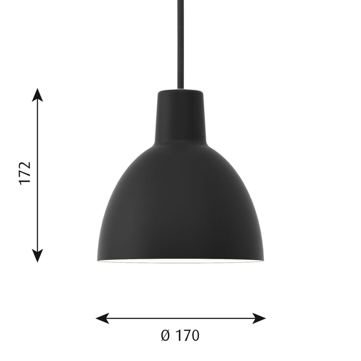 Toldbod 170 pendant lamp, Black Louis Poulsen