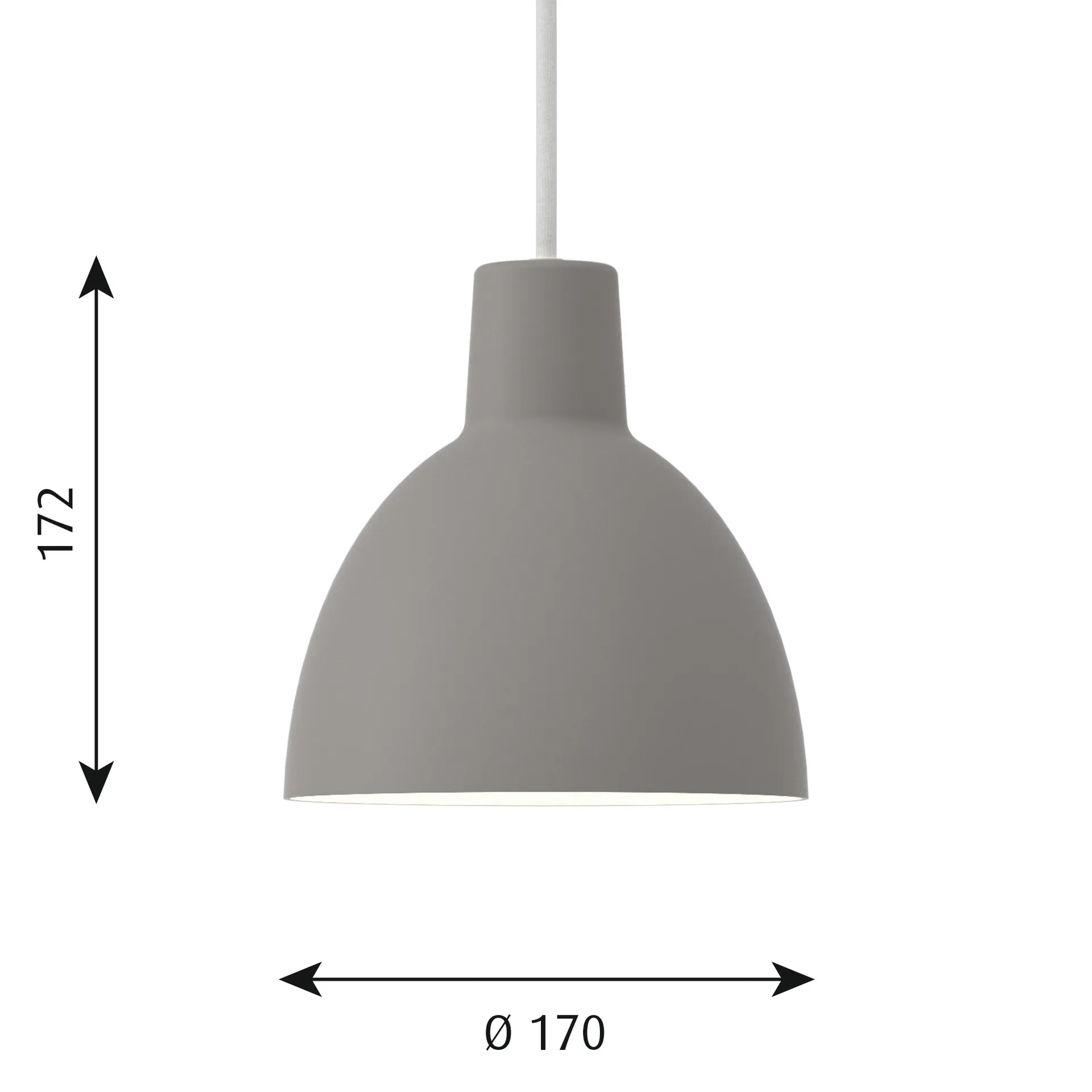 Toldbod 170 pendant lamp, Light grey Louis Poulsen