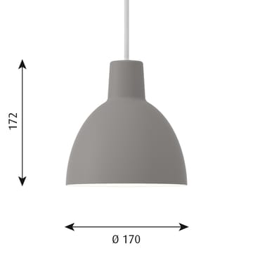 Toldbod 170 pendant lamp - Light  grey - Louis Poulsen