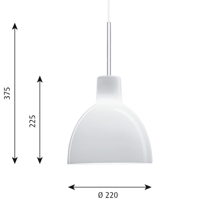 Toldbod 220 pendant lamp - White opal glass - Louis Poulsen