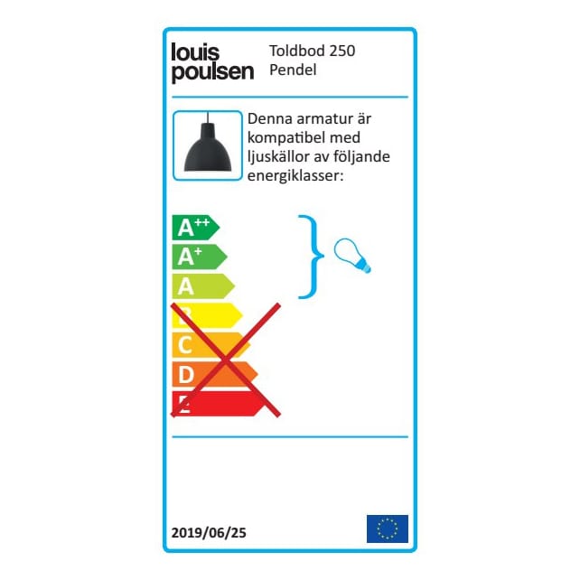 Toldbod 250 pendant lamp, Black Louis Poulsen