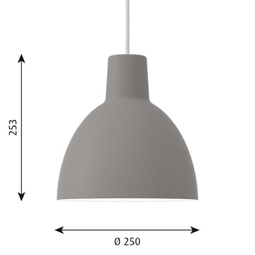 Toldbod 250 pendant lamp - Light grey - Louis Poulsen
