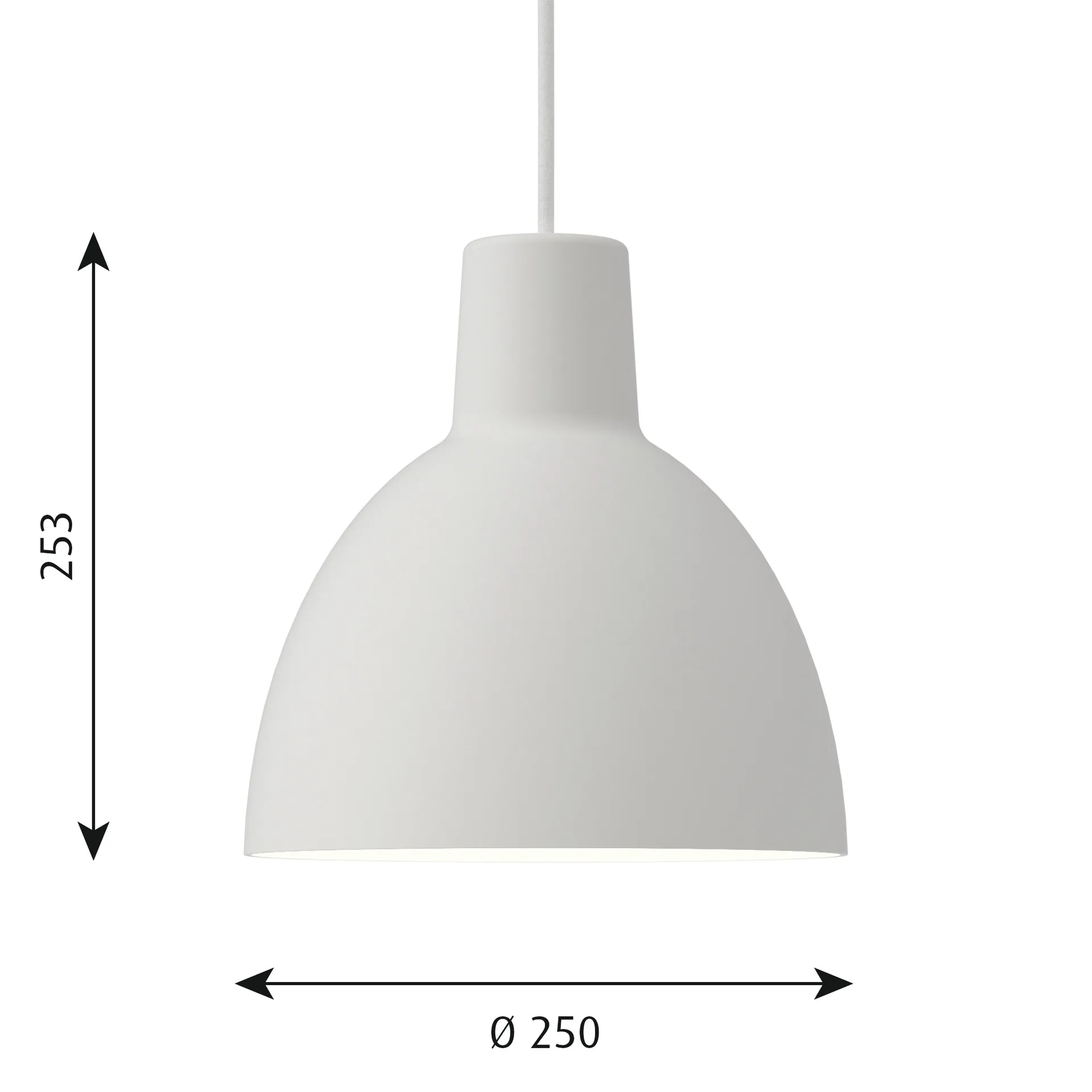 Toldbod 250 pendant lamp, White Louis Poulsen