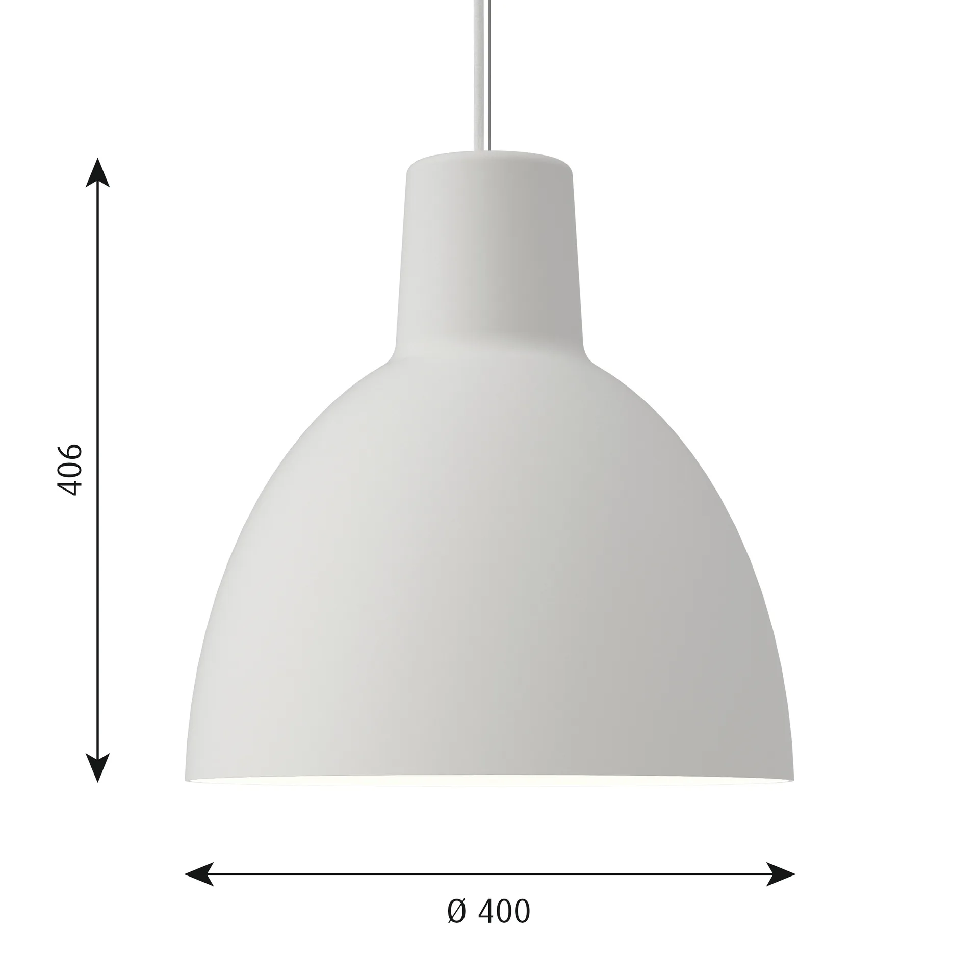 Toldbod 400 pendant lamp, White Louis Poulsen