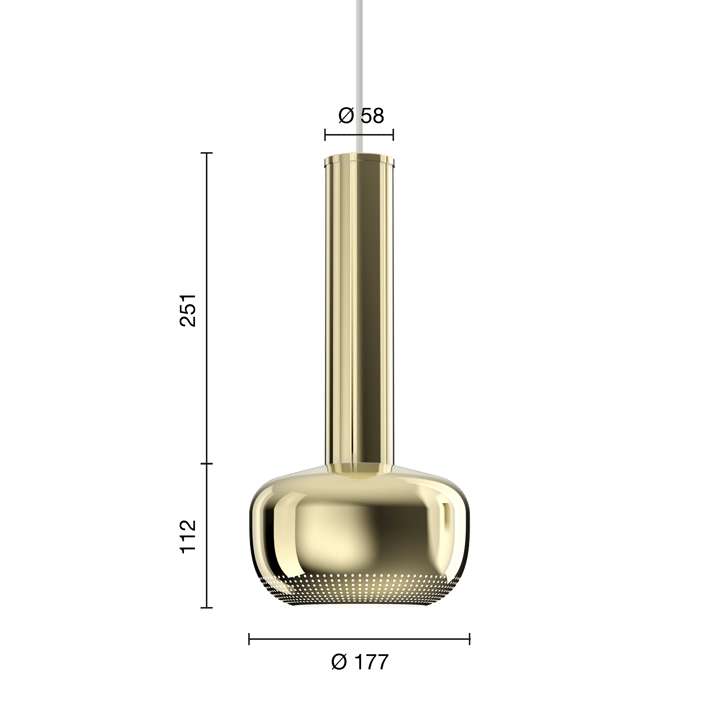 VL 56 pendant lamp - Polished brass - Louis Poulsen