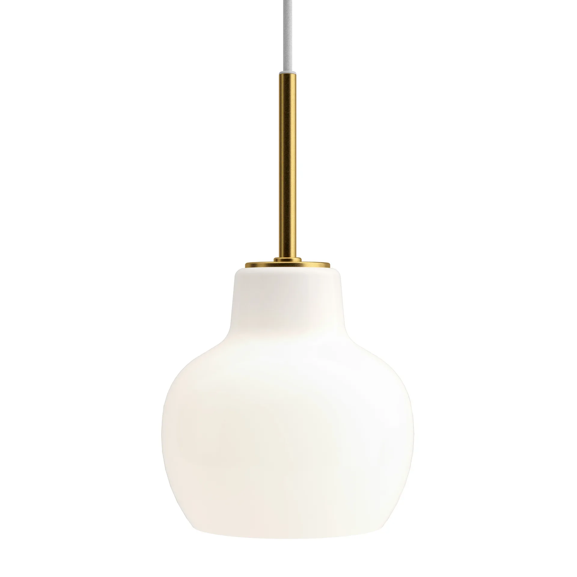 VL Ring Crown 1 pendant lamp, Brass-opal glass Louis Poulsen