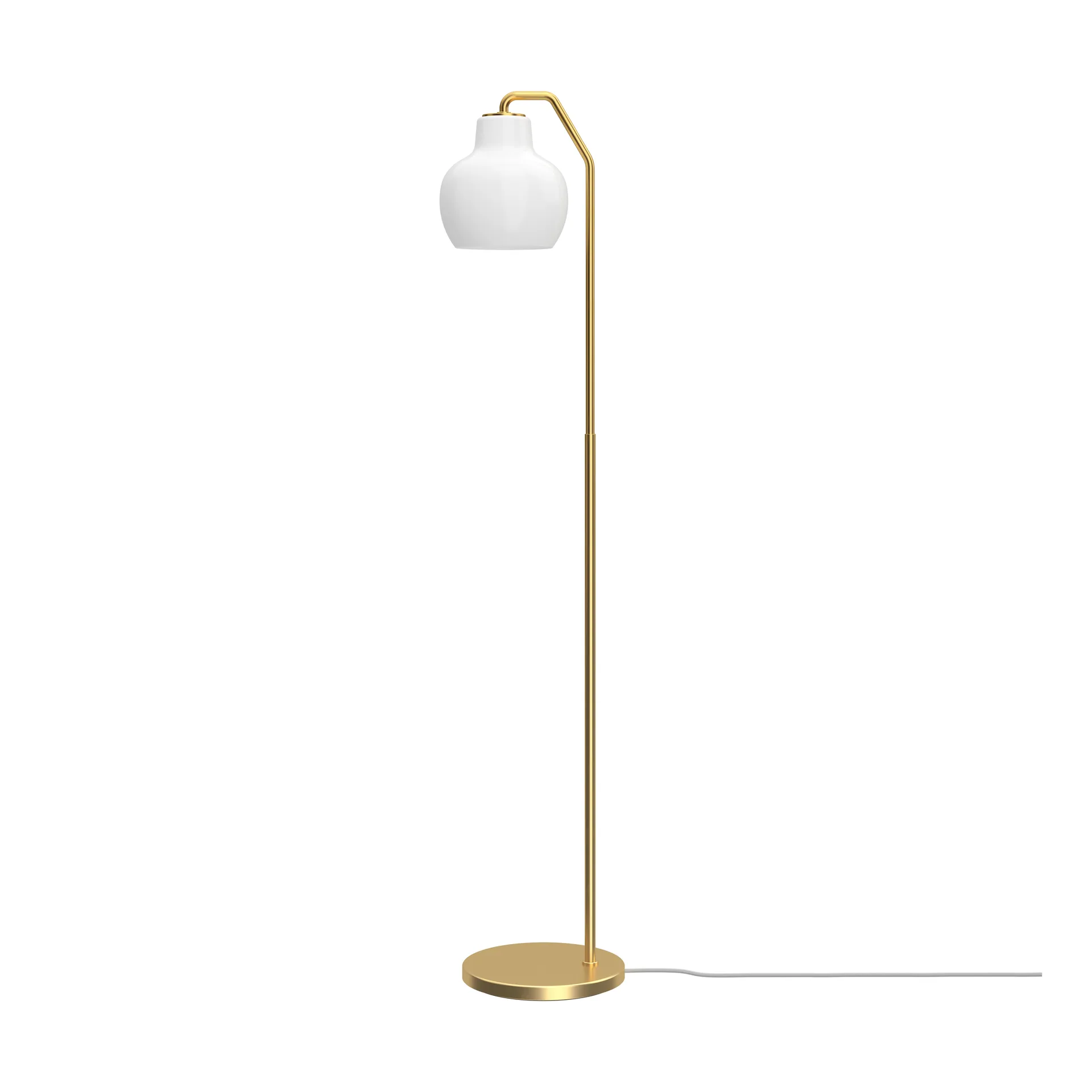 VL Ring Crown floor lamp, Brass-opal glass Louis Poulsen