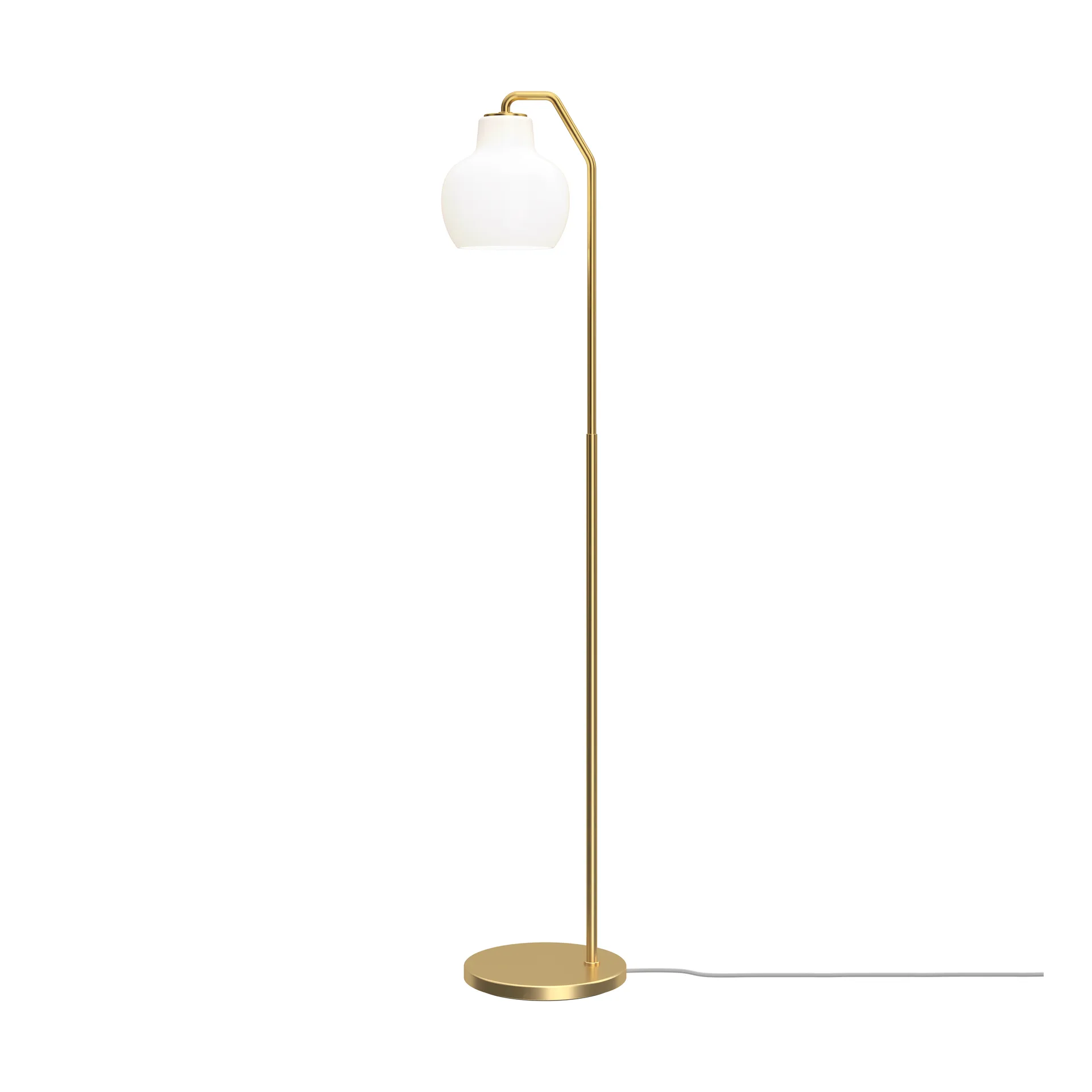 VL Ring Crown floor lamp, Brass-opal glass Louis Poulsen