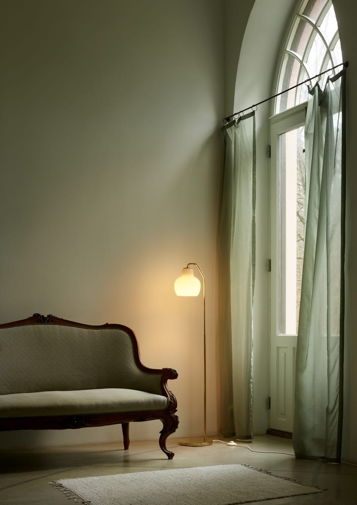 VL Ring Crown floor lamp, Brass-opal glass Louis Poulsen