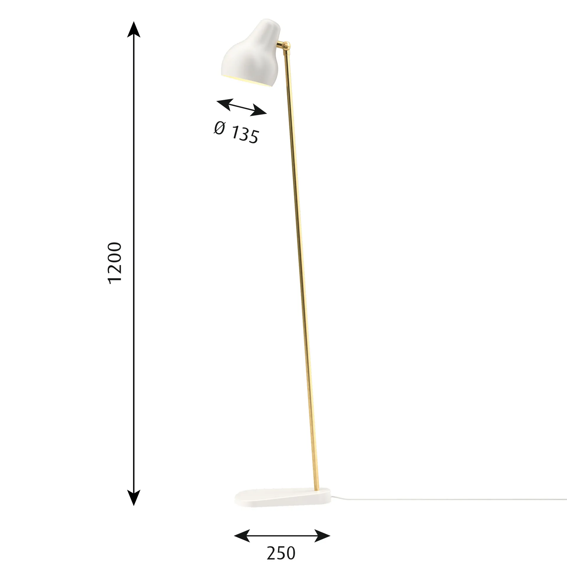 VL38 floor lamp, White Louis Poulsen